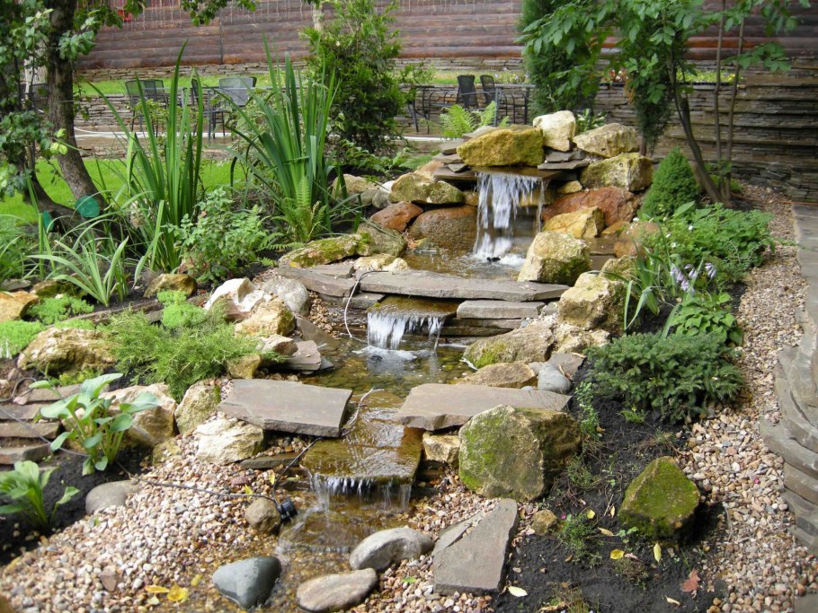 Водопад-фонтан Ручеек садовый