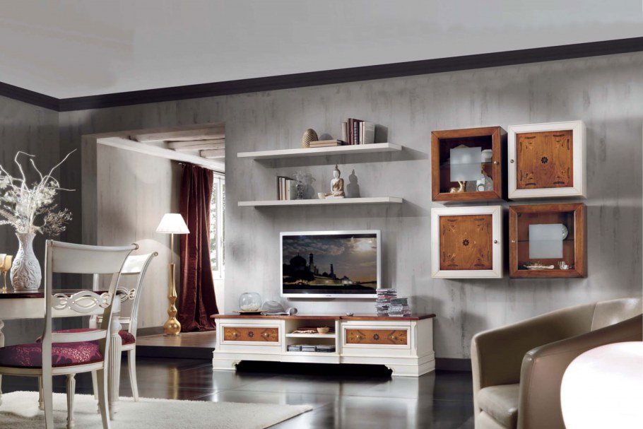 Гостиная с полками