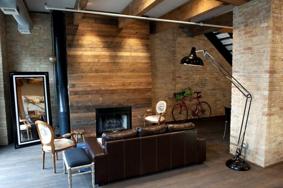 Камин в стиле лофт