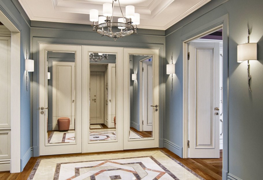 Современный интерьер с элементами классики спальня