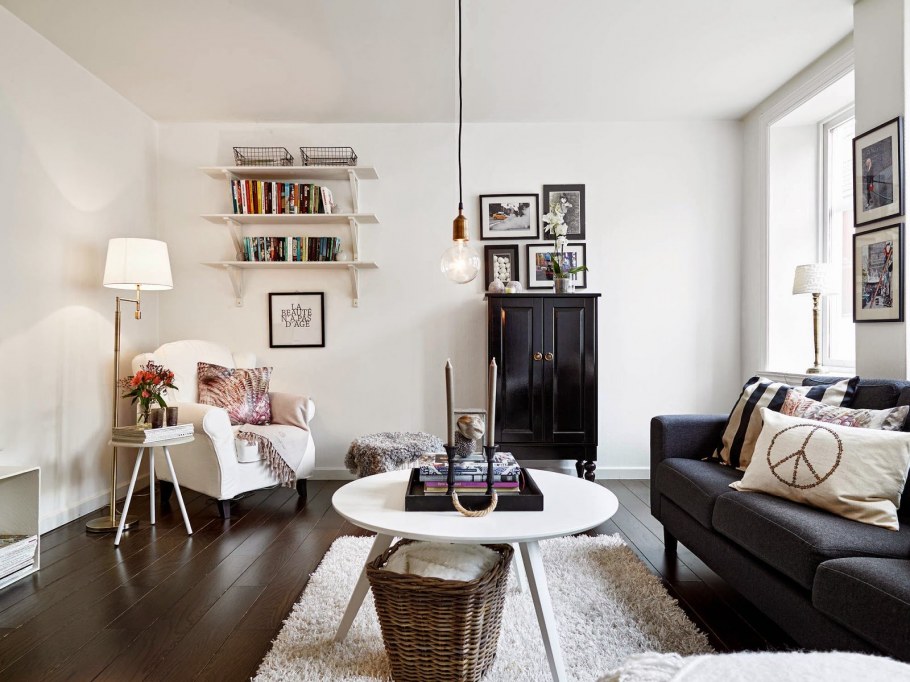 Скандинавский интерьер гостиной