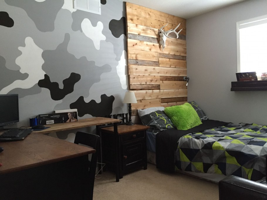 Стена в стили милитари