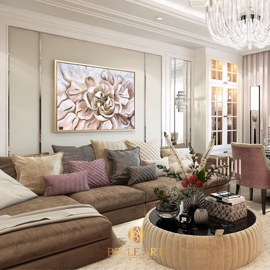 Интерьер гостиная в неоклассическом стиле