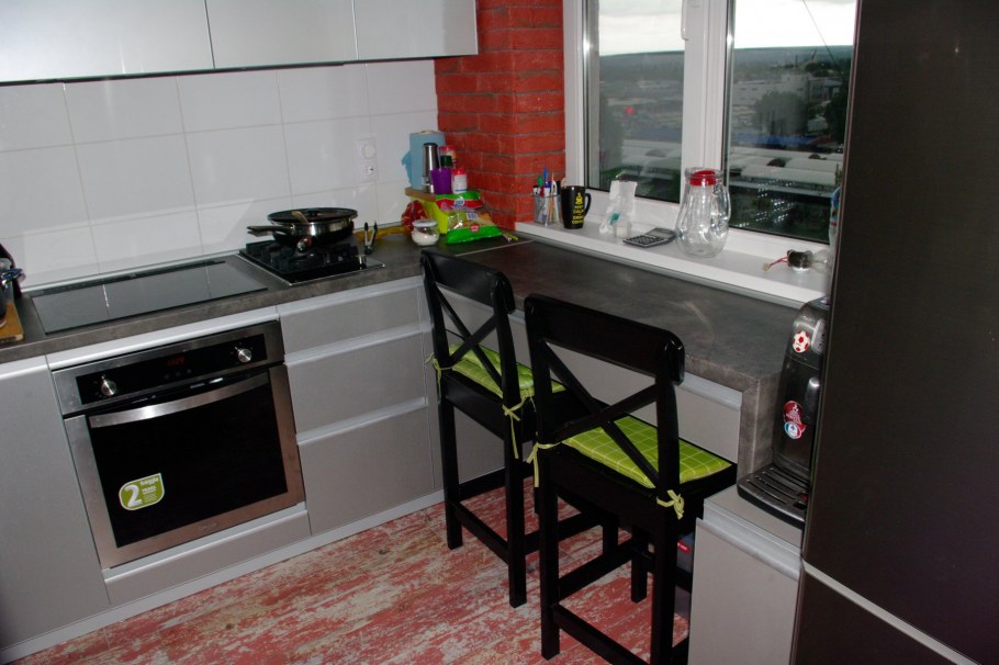 Подоконник на кухне