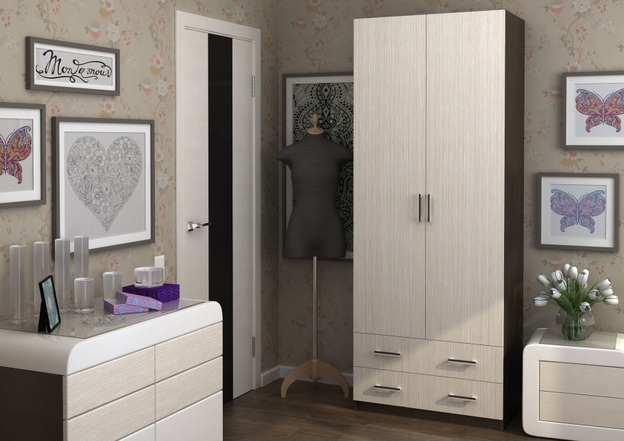 Гостиная Бергамо шимо темный/шимо светлый