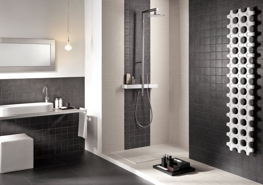 Серая ванная комната