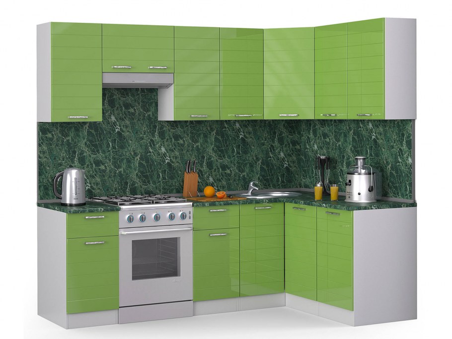 Кухня Изабелла зеленый ясень СТОЛЛАЙН