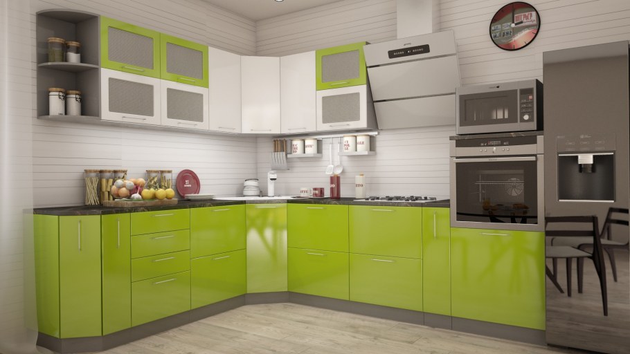 Кухня София олива зеленый металлик