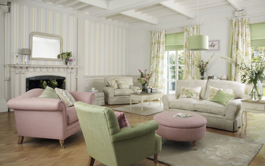 Лаура Эшли зеленый и беж