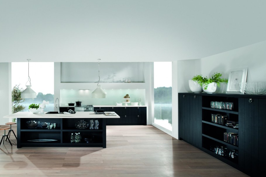 Кухни av 6021 a 627 Eiche-Schwarz