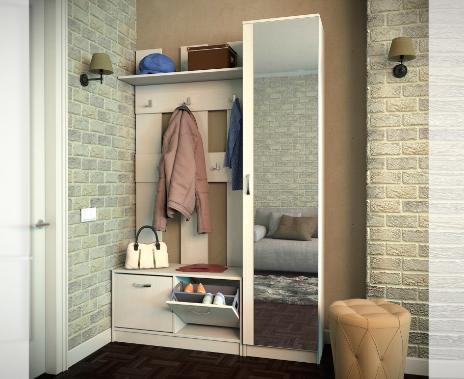 Маленькая прихожая в скандинавском стиле реальные фото
