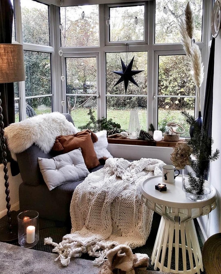 Уютный интерьер зима