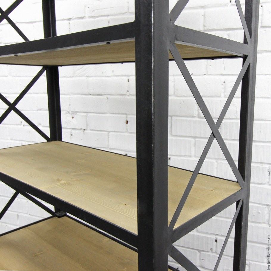 Стеллаж металлический разборной в стиле лофт steploft Rack-133