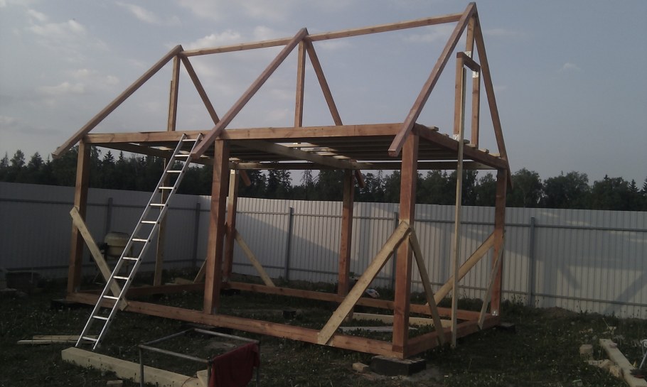 Каркас домика для дачи