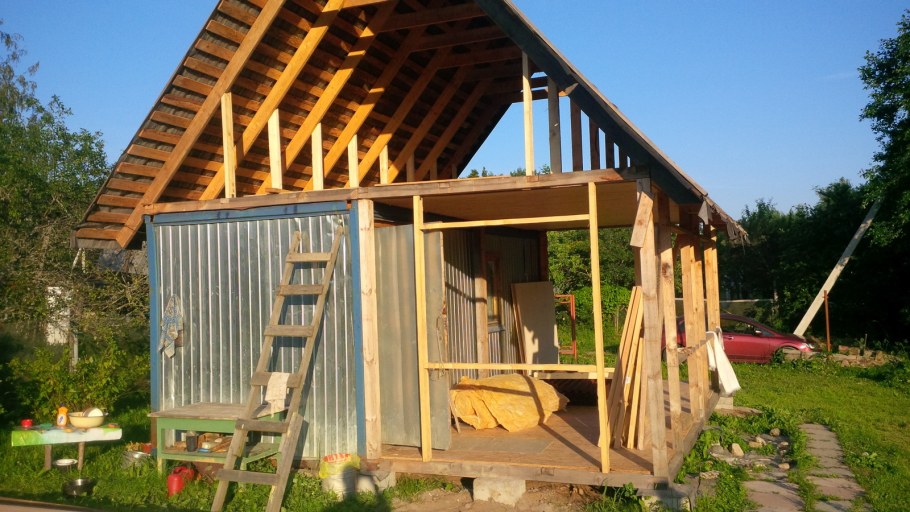 Пристройка к вагончику