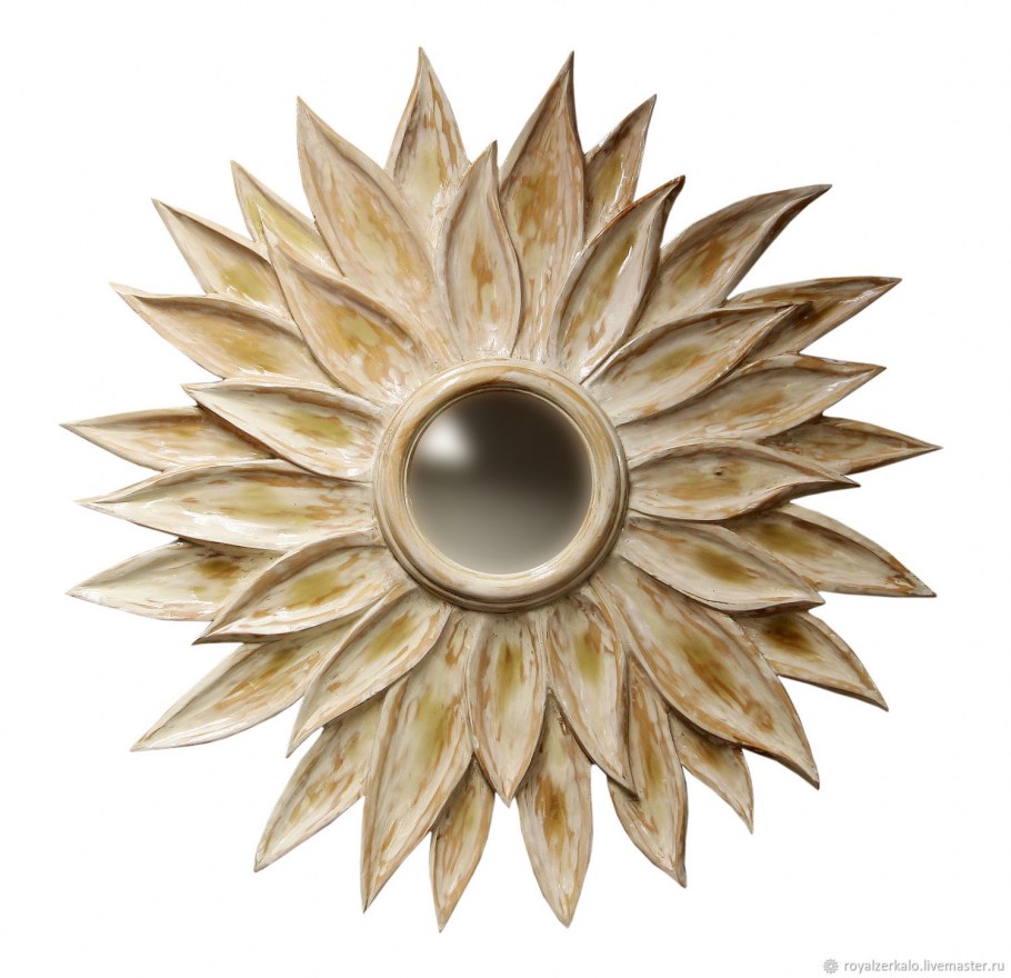 Зеркало солнце из дерева