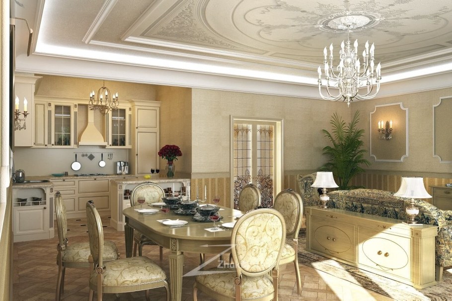 Классический интерьер загородного дома