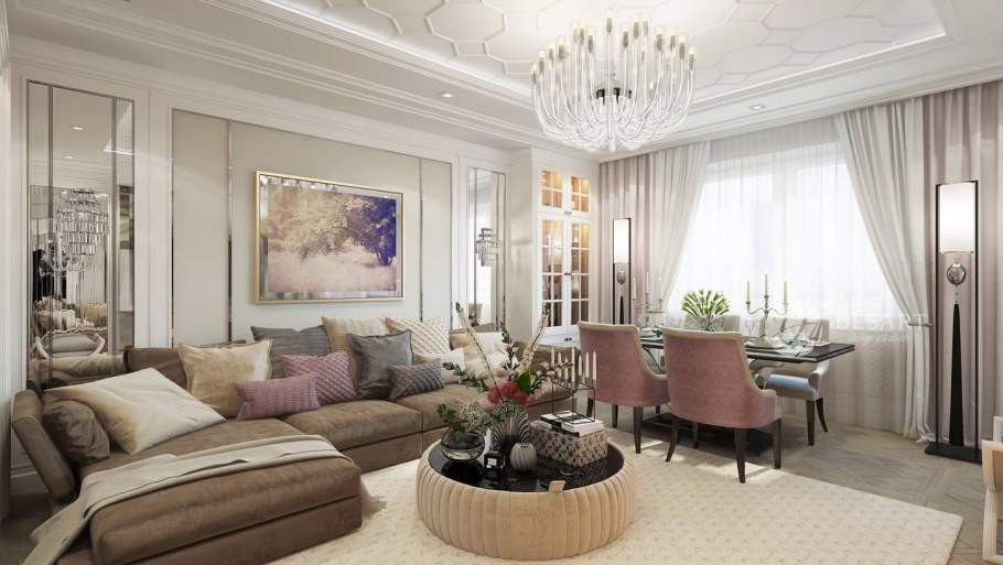 Гостиная в стиле Неоклассика