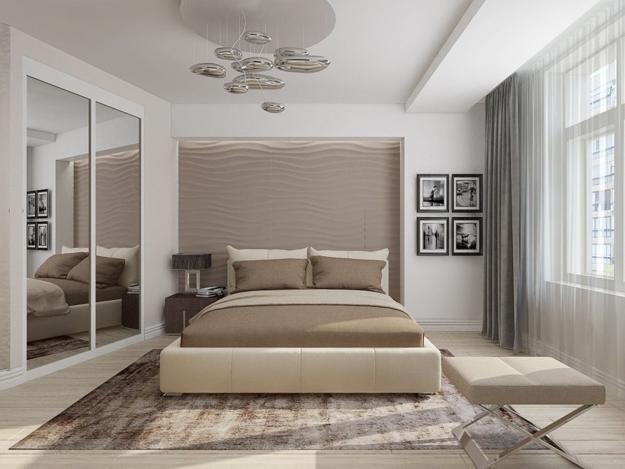 Светлая спальня в современном стиле