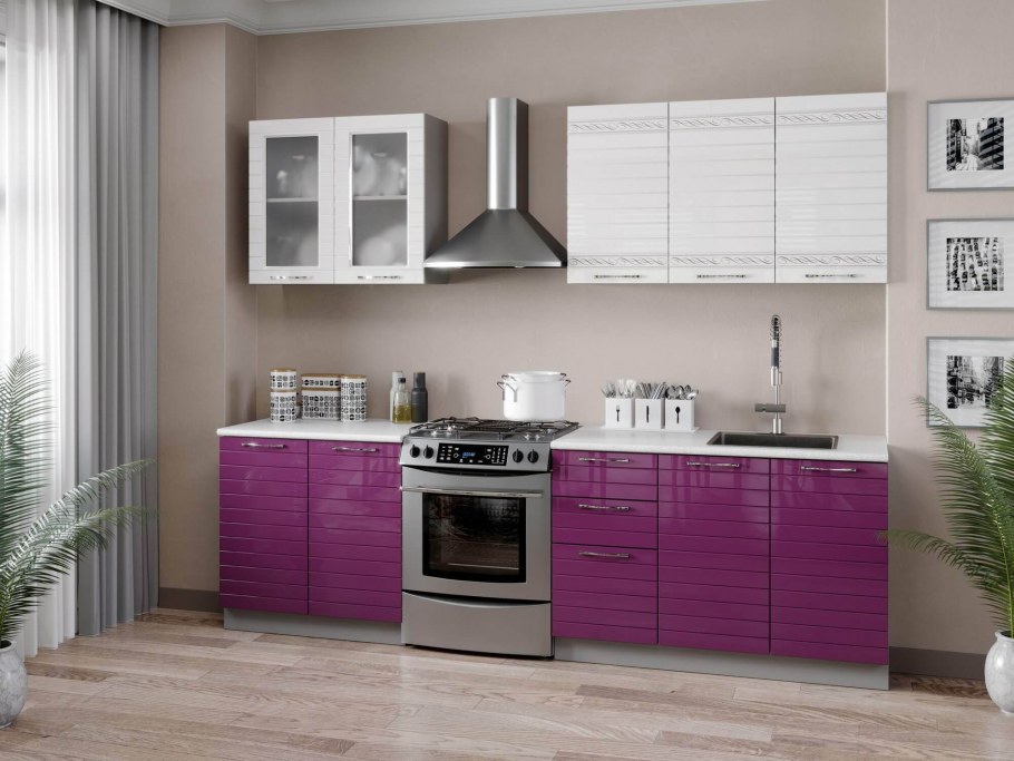 Кухня лайм глянец