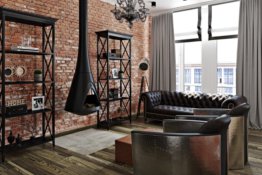 Стиль лофт и классика в интерьере
