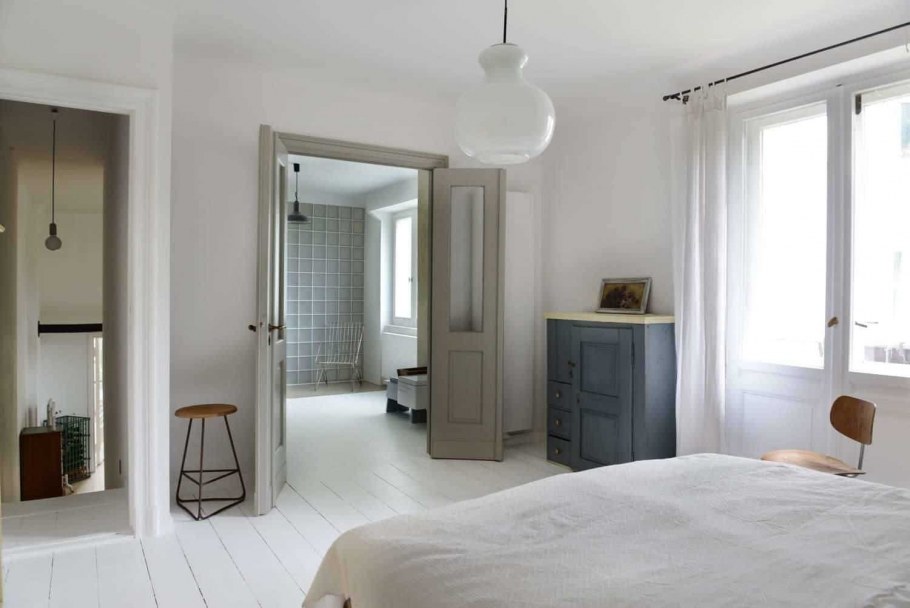 Спальня Скандинавский стиль дверь