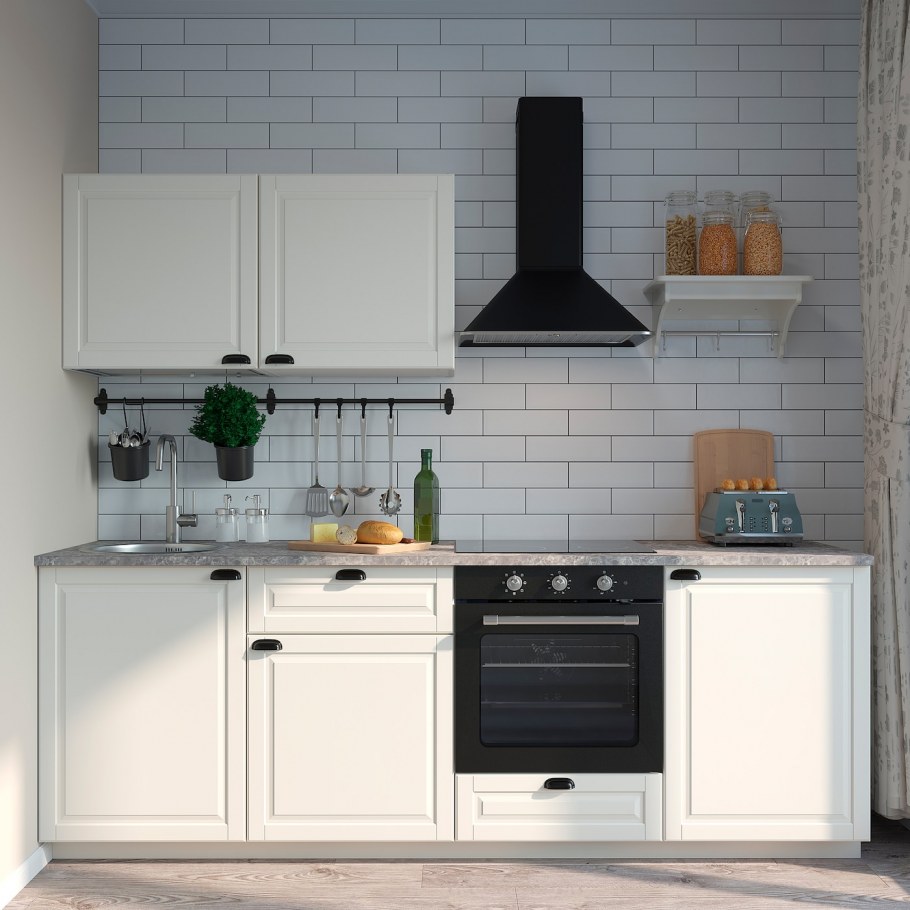 Кухня икеа Будбин белая