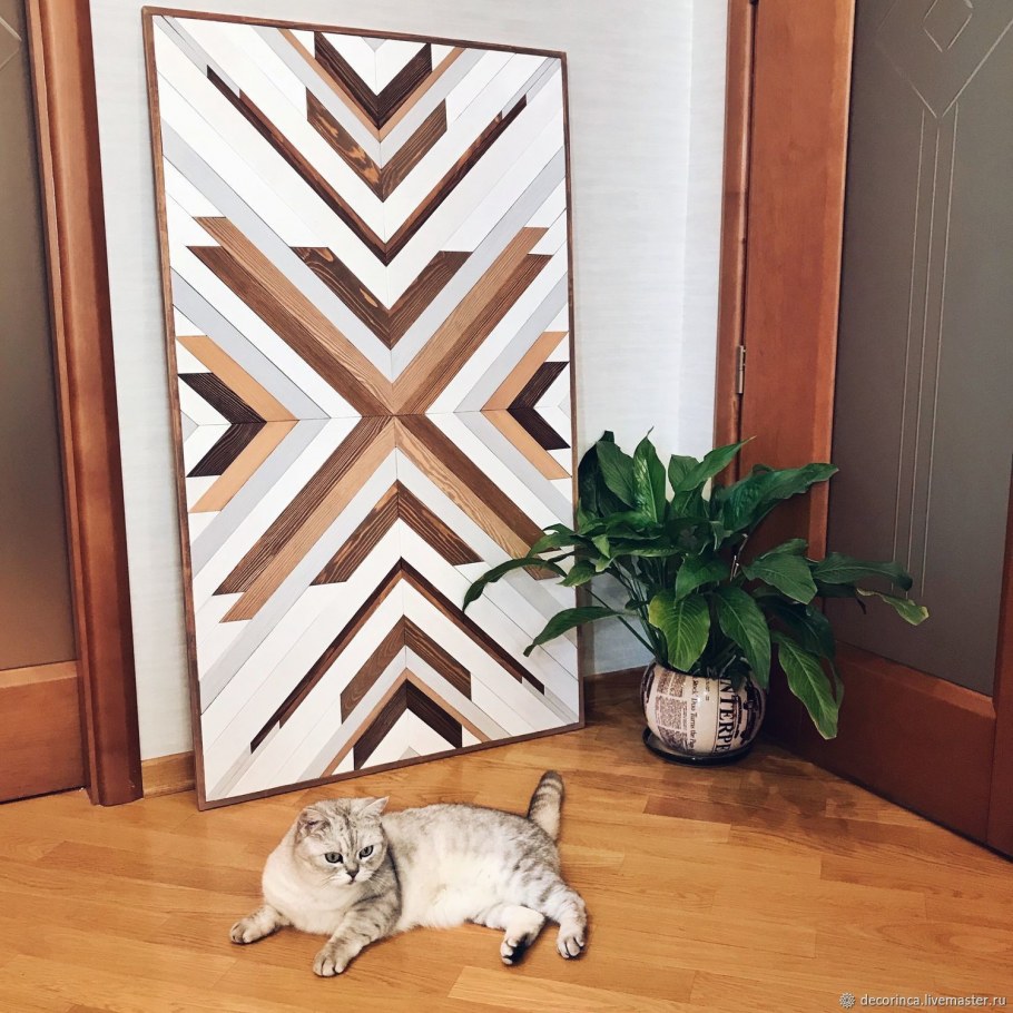 Панно из реек горы