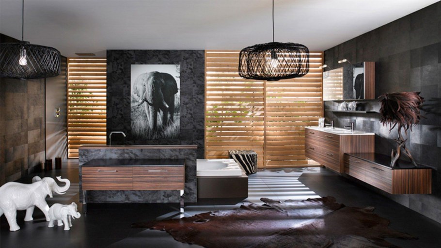 Африканский стиль в интерьере ванной
