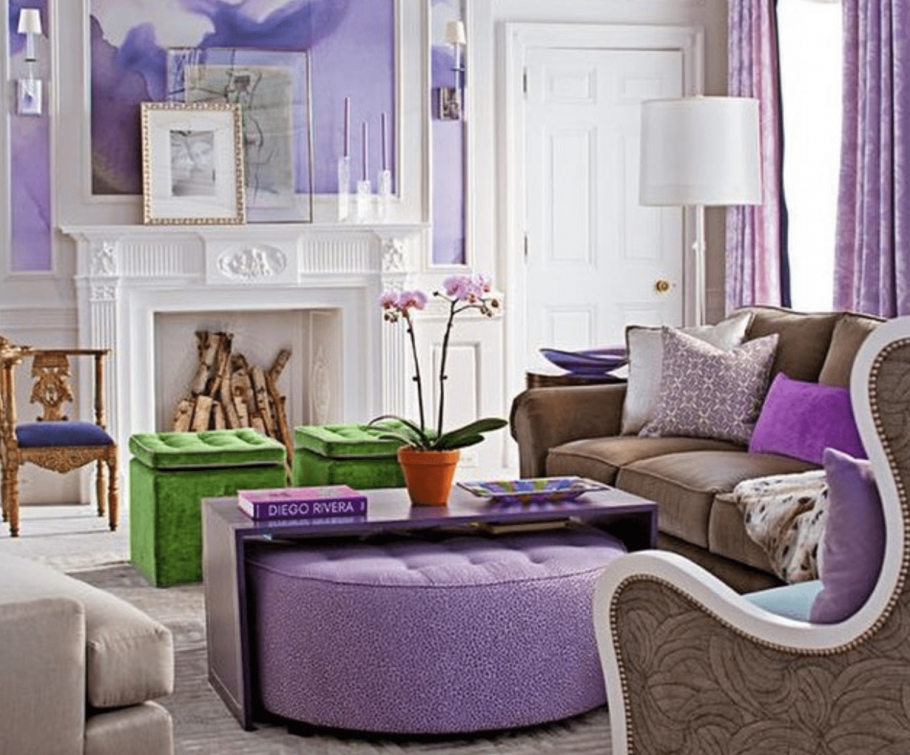 Спальня в сиреневых тонах