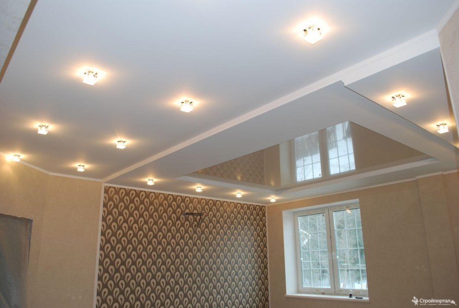 Многоуровневые натяжные потолки