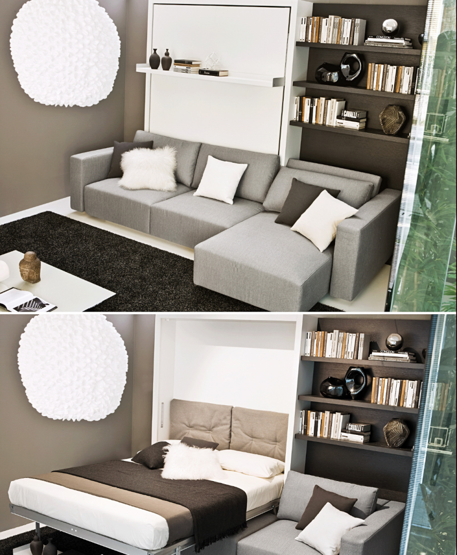 Кровать в гостиной