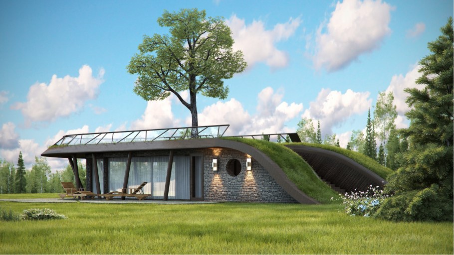 Niko Architect дом в ландшафте