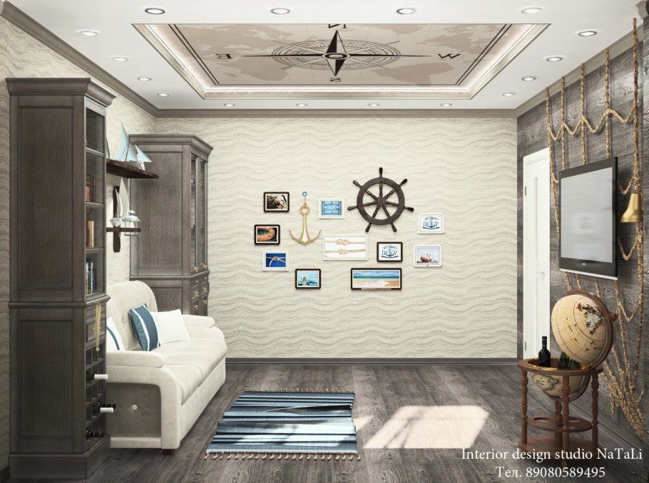 Стильный интерьер в морском стиле