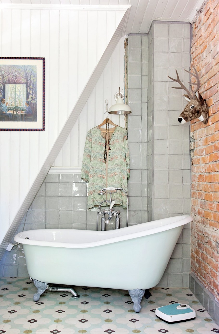 Ванная бохо Сканди