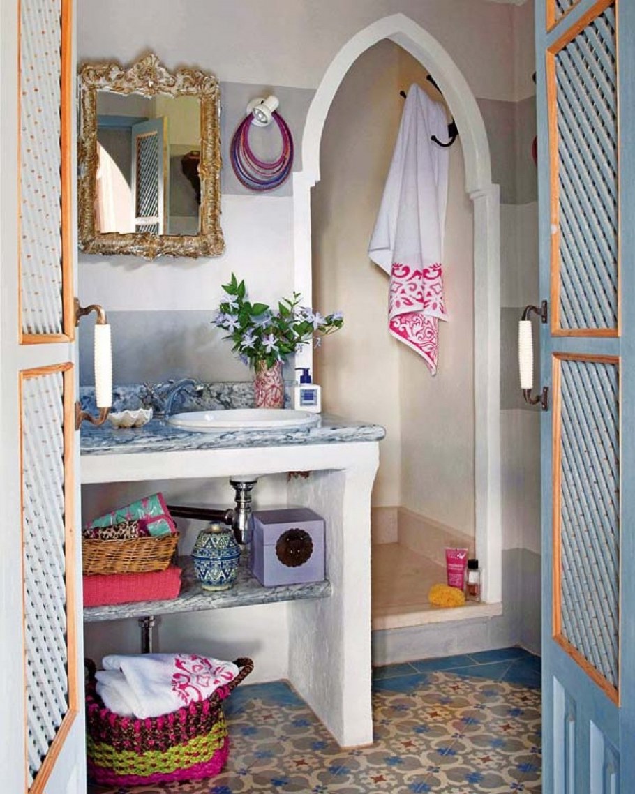 Ванная бохо Сканди