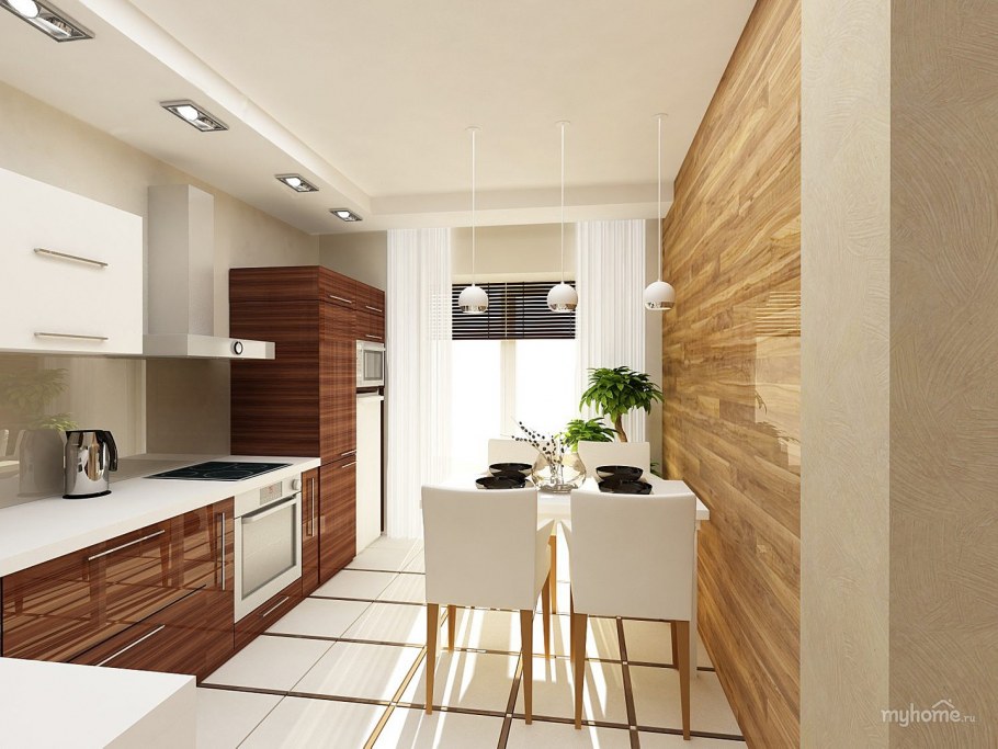 Арка между кухней и столовой