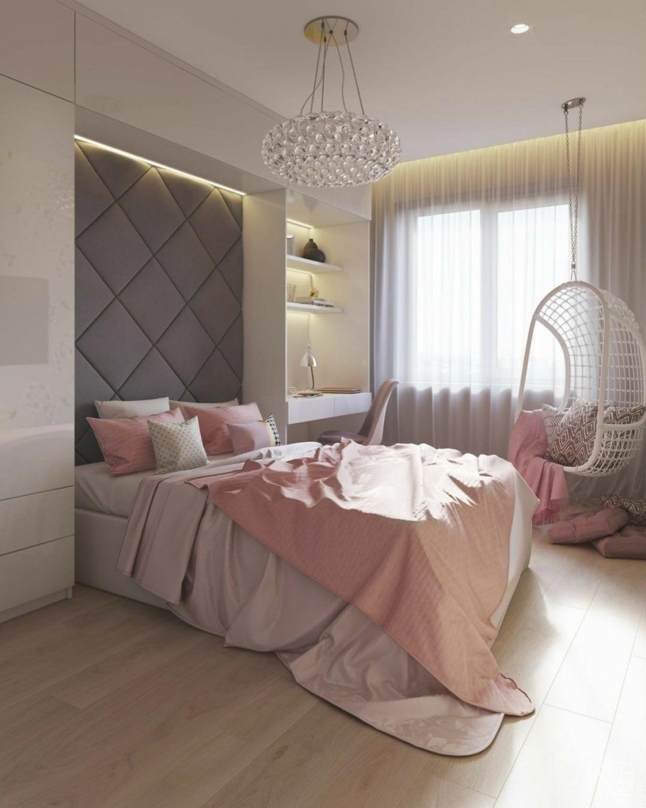 Комната в белом цвете для подростка