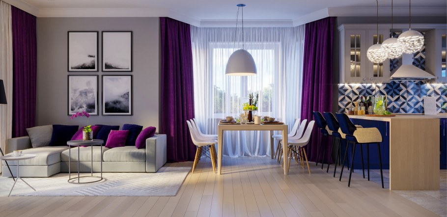 Обои в интерьере гостиной