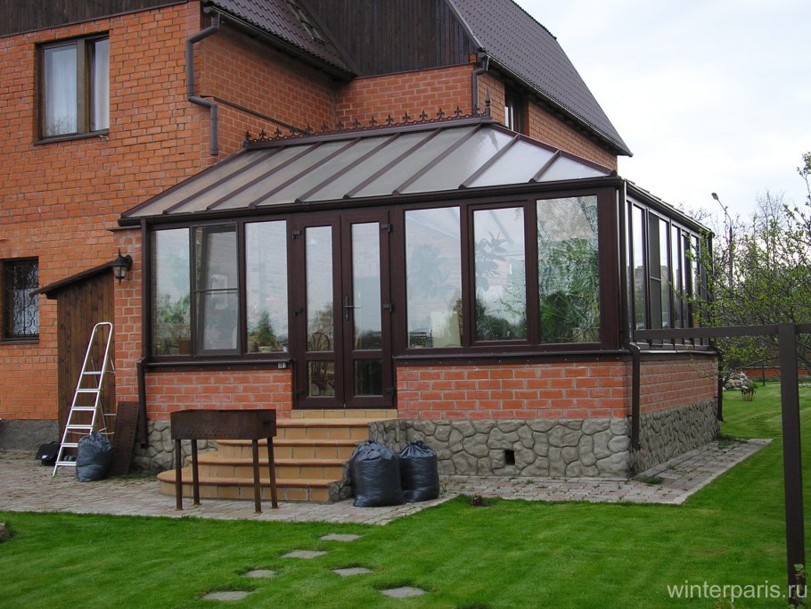 Открытая веранда из бруса