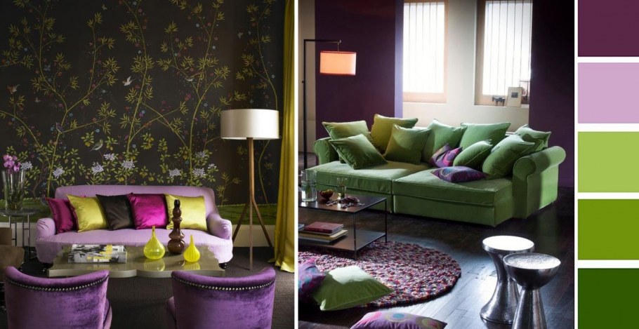 Гостиная в оливковых тонах