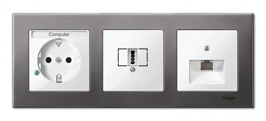 Телекоммуникационная розетка Schneider Electric nu547018, белый