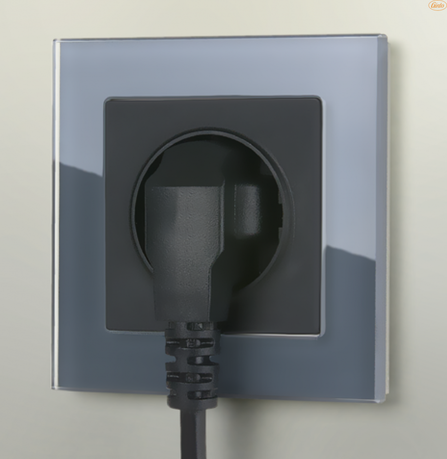 Розетка Werkel wl08-SKG-01-ip20,16а, с заземлением, черный