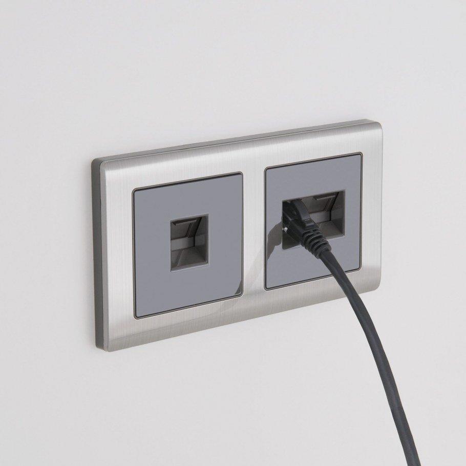 Розетка двойная Ethernet RJ-45 / wl01-rj45 rj45 Werkel белая