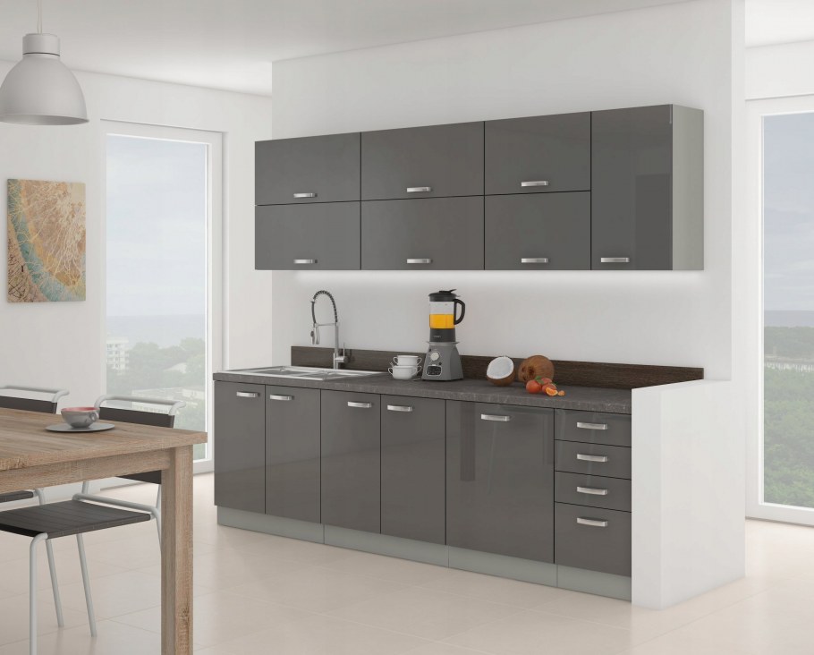 Кухня супермат грей