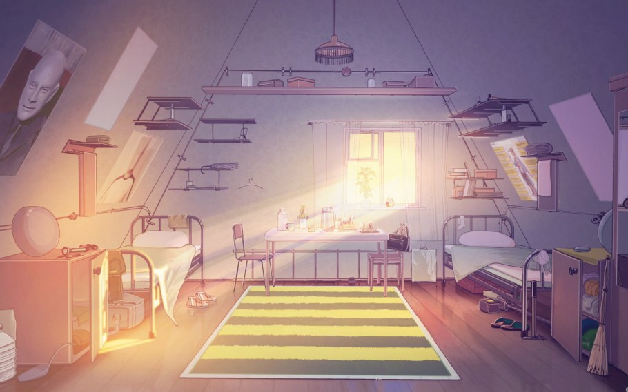 Уютная комната с книгами