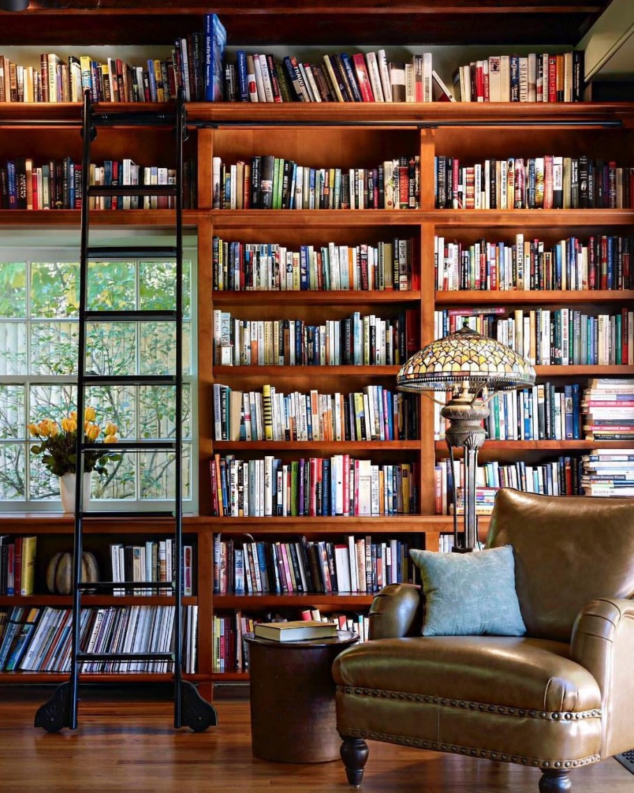 Комната с книжными полками