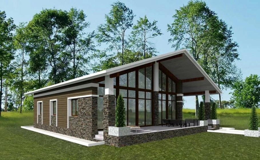 Дом 100 кв Шале фахверк