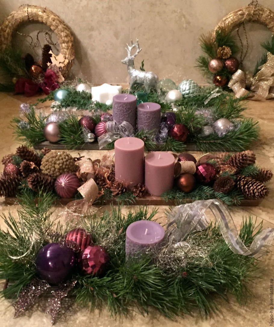 Новогодняя композиция на стол