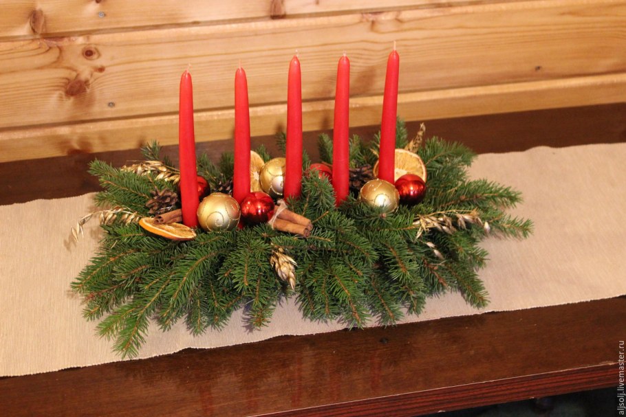 Новогодние композиции из еловых веток